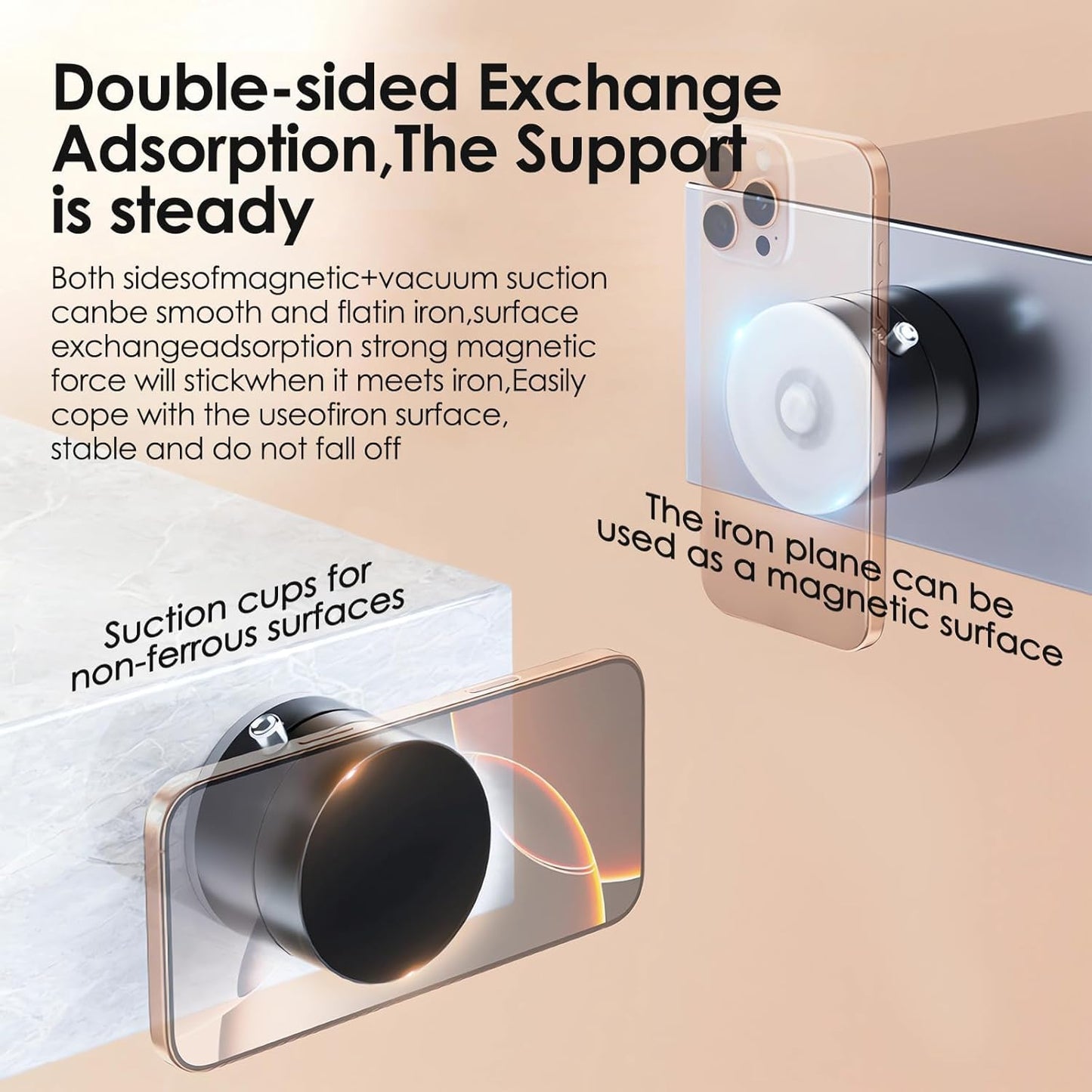 Clampix™ Vacuum Magnetic Suction Phone Holder
