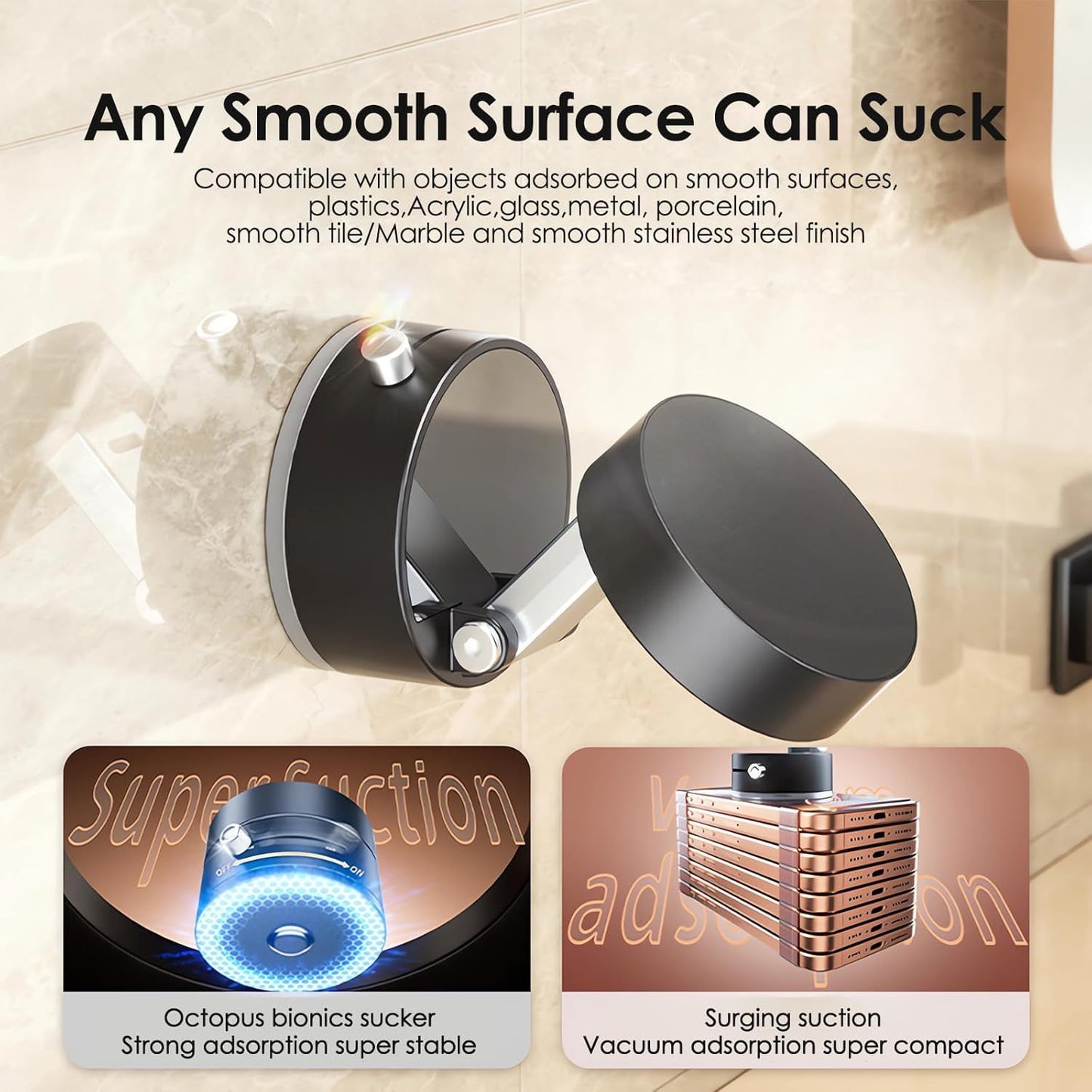 Clampix™ Vacuum Magnetic Suction Phone Holder